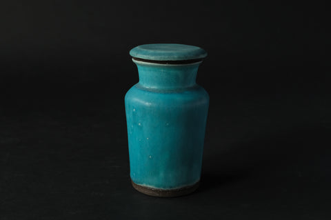 Turquoise Blue Lidded Bottle