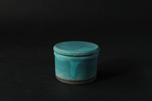 Turquoise Blue Salt Pot