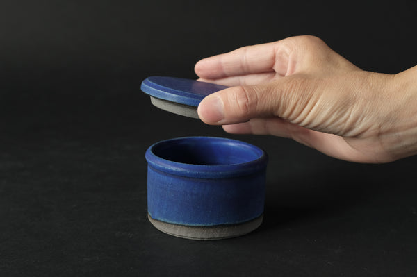 Cobalt Blue Salt Pot